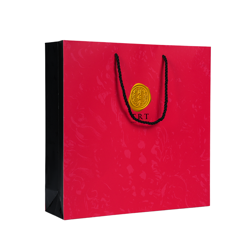 健康補助食品用の縦型ホワイトカードストックキャリーバッグ