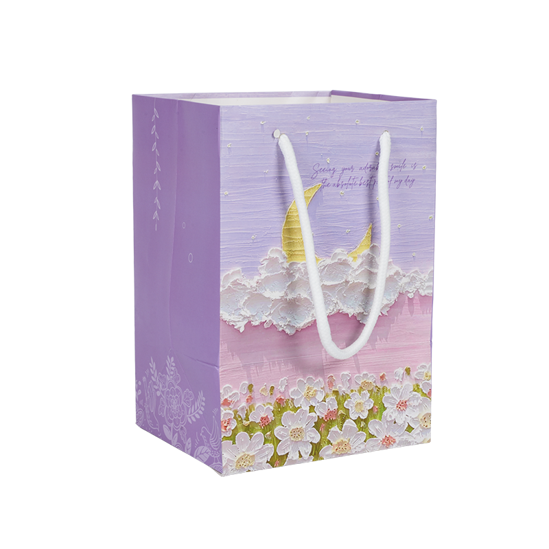 ホリデーをテーマにした縦型クラフト紙トートバッグ