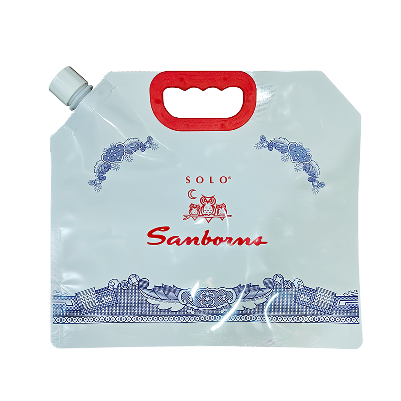 ソロスワールトップポーチ — ホワイト半透明スタンドアップバッグ