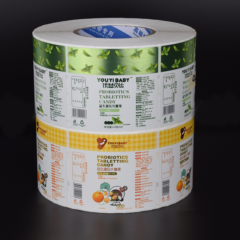 コーティングされた紙粘着ラベル