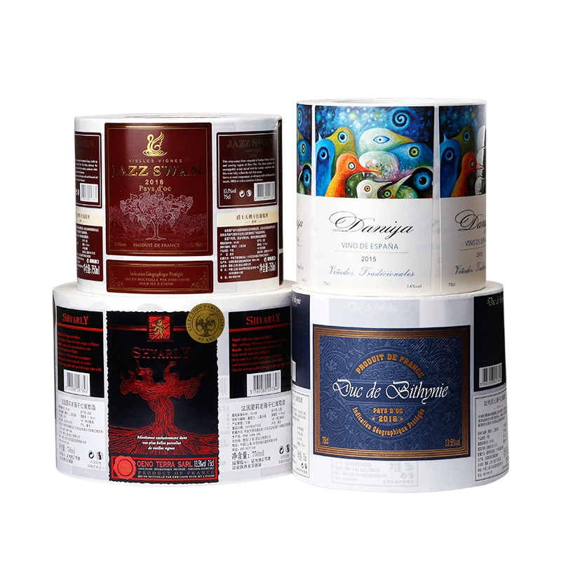 マットホイルエンボス加工ワインボトルラベル