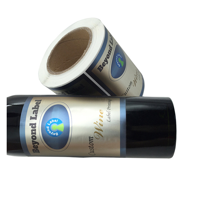 マットホイルエンボス加工ワインボトルラベル