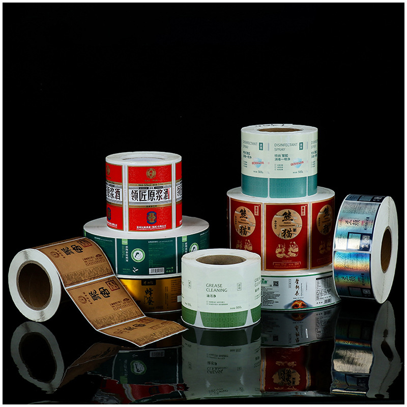 マットホイルエンボス加工ワインボトルラベル