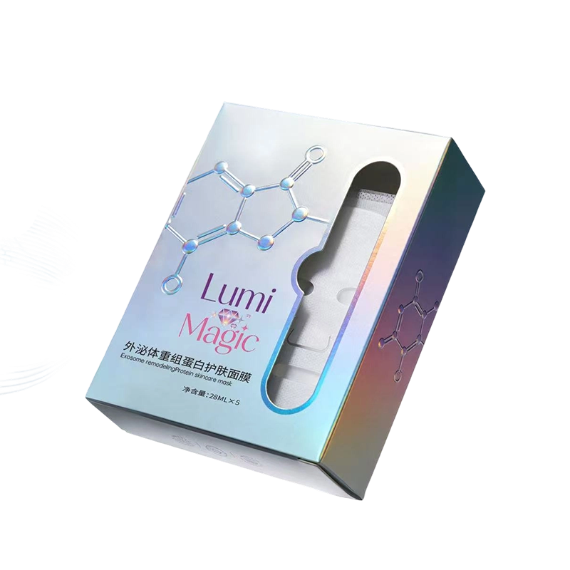 レーザーカットウィンドウ付き虹色ダイカットパッケージボックス (Lumi Magic Custom Edition)